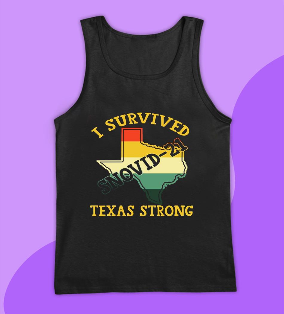 I survived snovid-2021 pray for Texas vintage t-s tank top