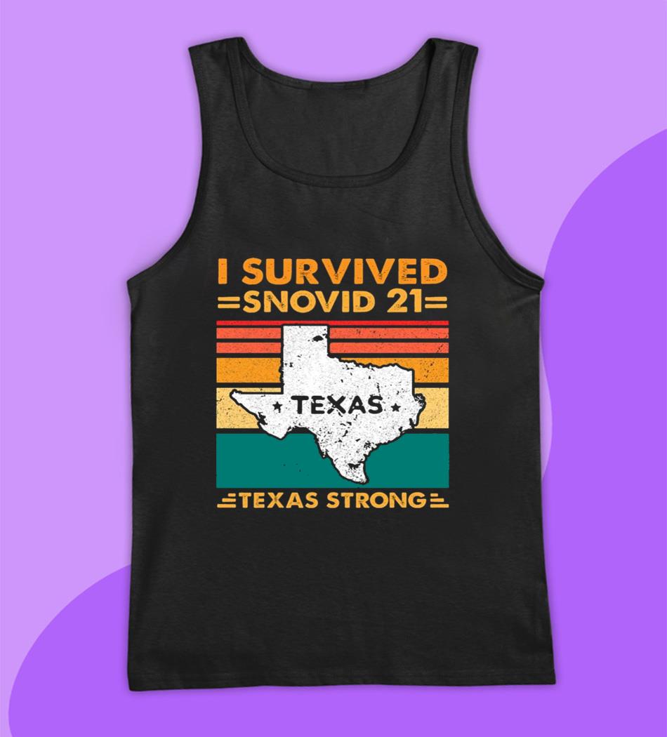 I survived Snovid 21 Texas vintage retro t-s tank top