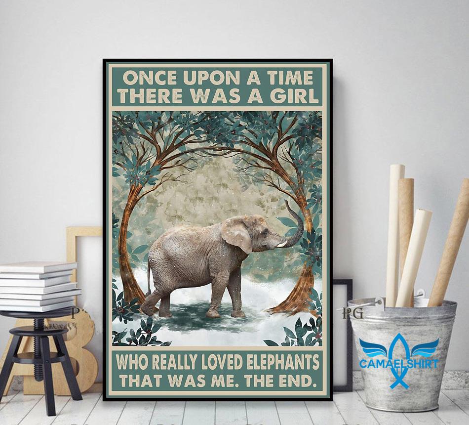 Once upon a time a girl who really loved Elephant forest poster decor art