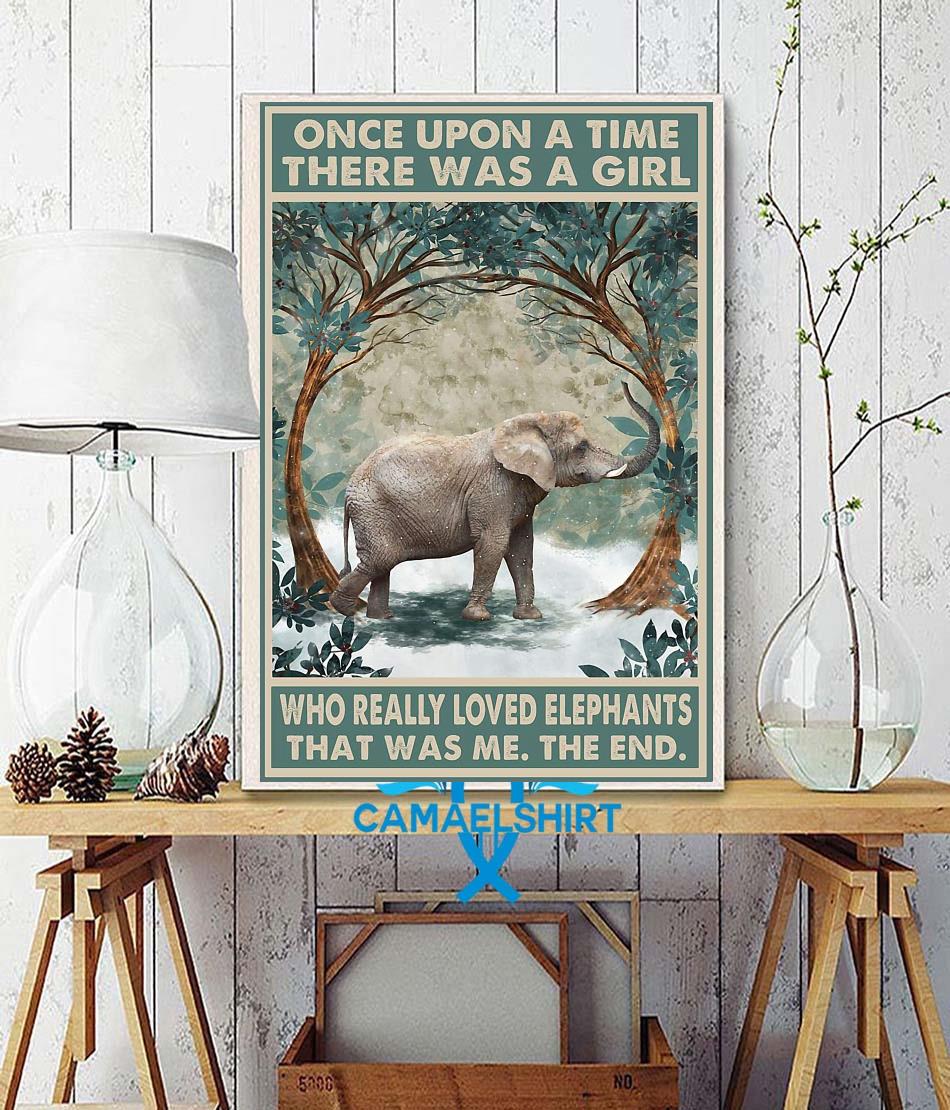 Once upon a time a girl who really loved Elephant forest poster wall decor