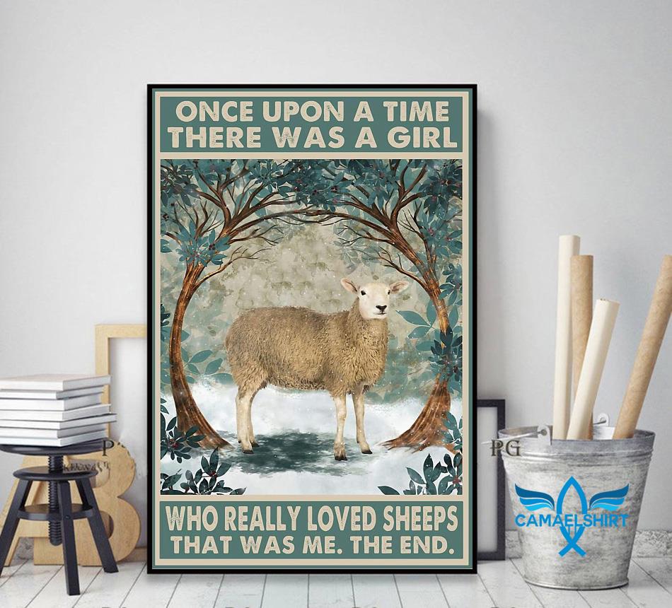 Once upon a time a girl who really loved Sheeps vintage poster decor art