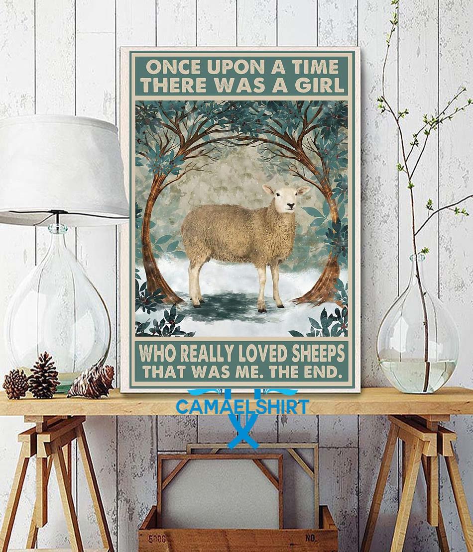 Once upon a time a girl who really loved Sheeps vintage poster wall decor