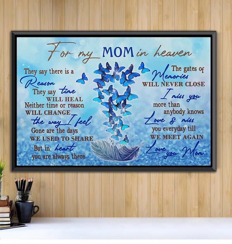 Butterfly For My Mom In Heaven I Miss You Print Canvas