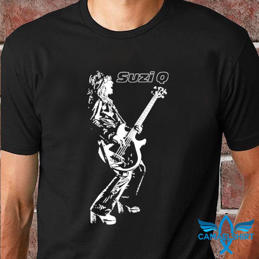 kubiske Endeløs uregelmæssig Suzi Quatro American Singer Bassist Rock t-shirt