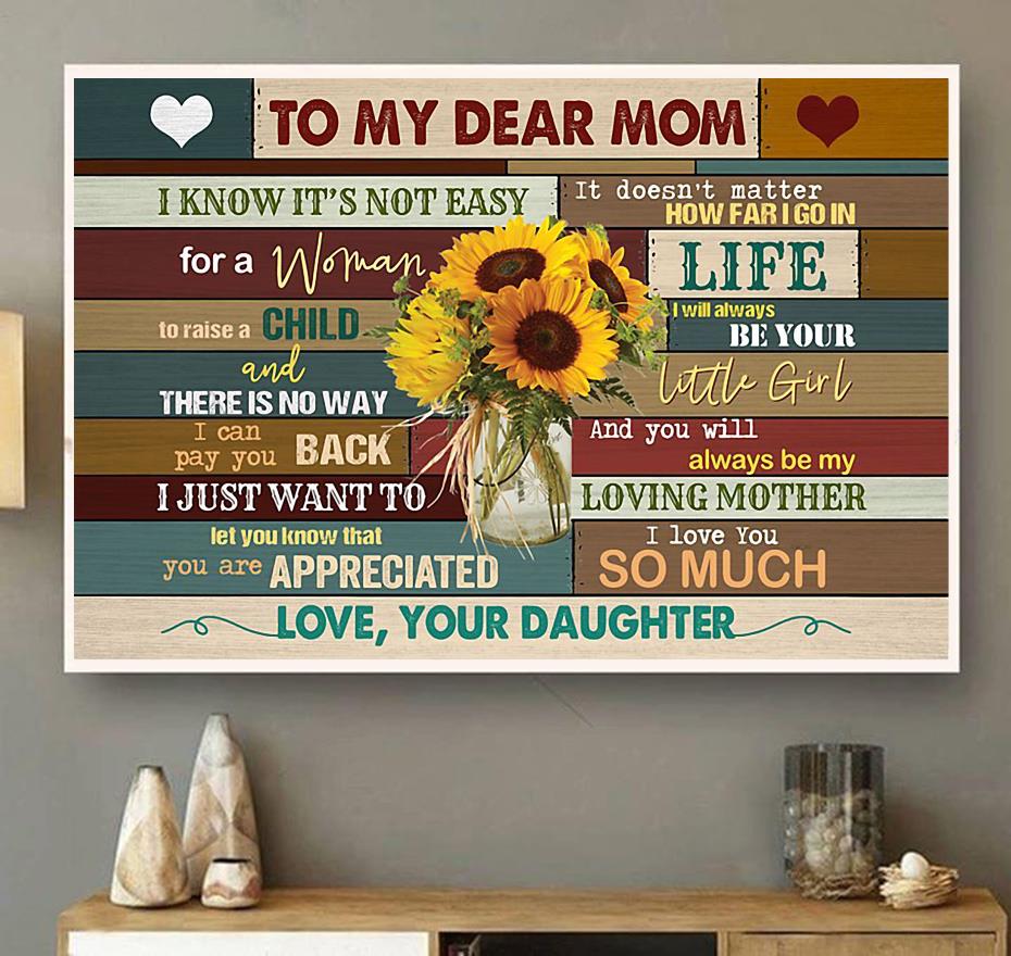 Womens Love Mom Life - Art Flower T-Shirt