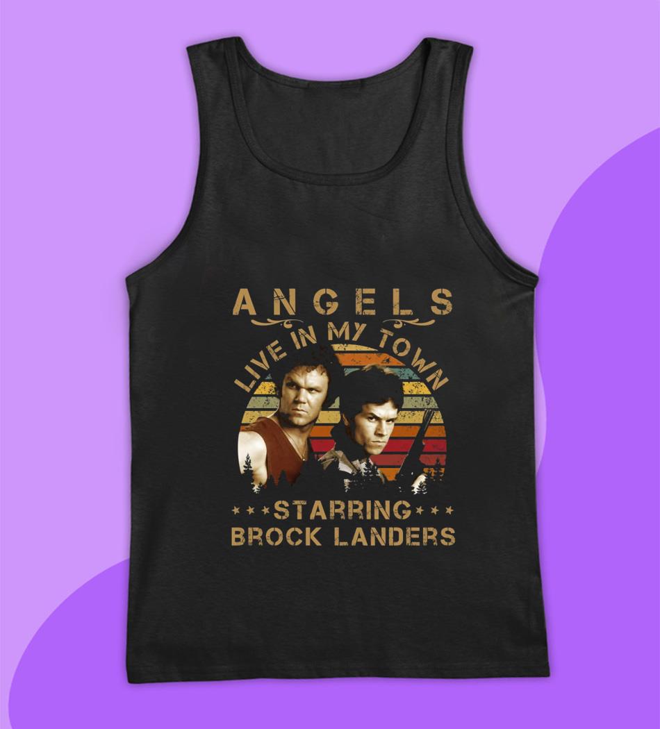 Angels live in my town starring brock landers vintage t-shirt - Camaelshirt  Trending Tees