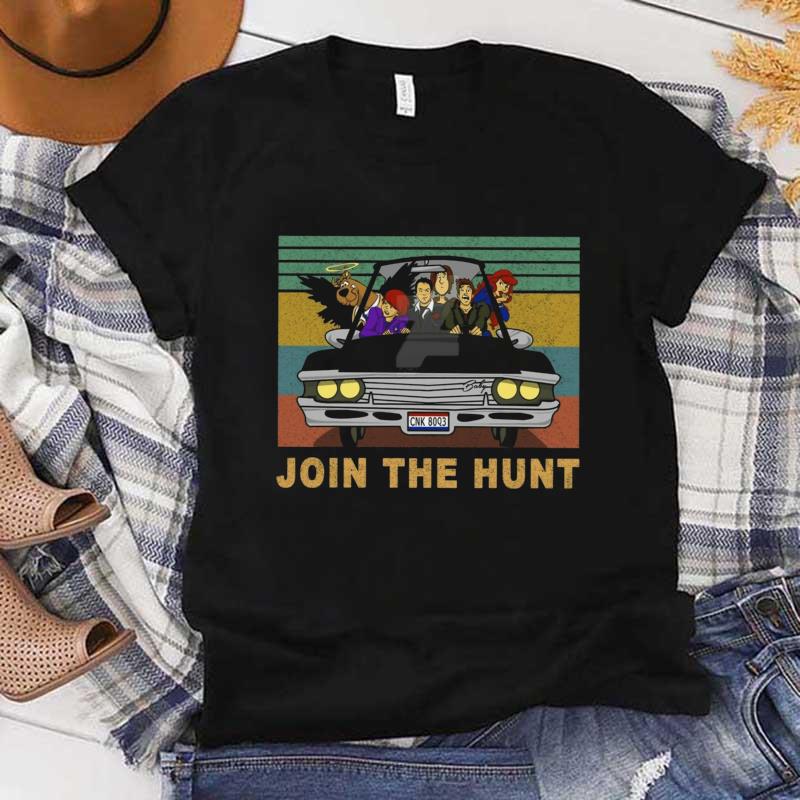 Supernatural Doo join the hunt vintage retro t-shirt Camaelshirt Tees