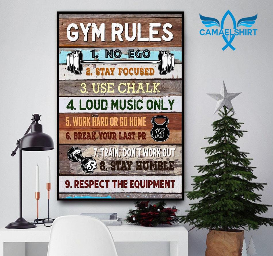 Home Gym Decor Gym Rules Poster Canvas Gym Gifts – Style My Pride