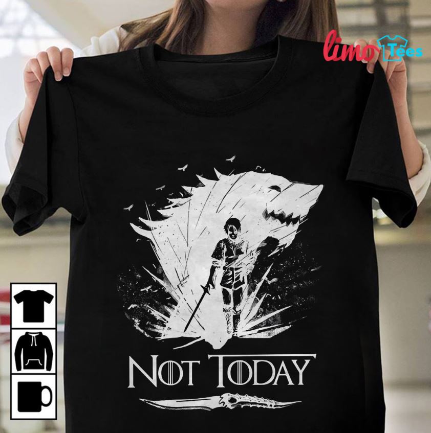 Maglia T-shirt Arya Stark Not Today Game Of Thrones Trono Spade GOT Donna 