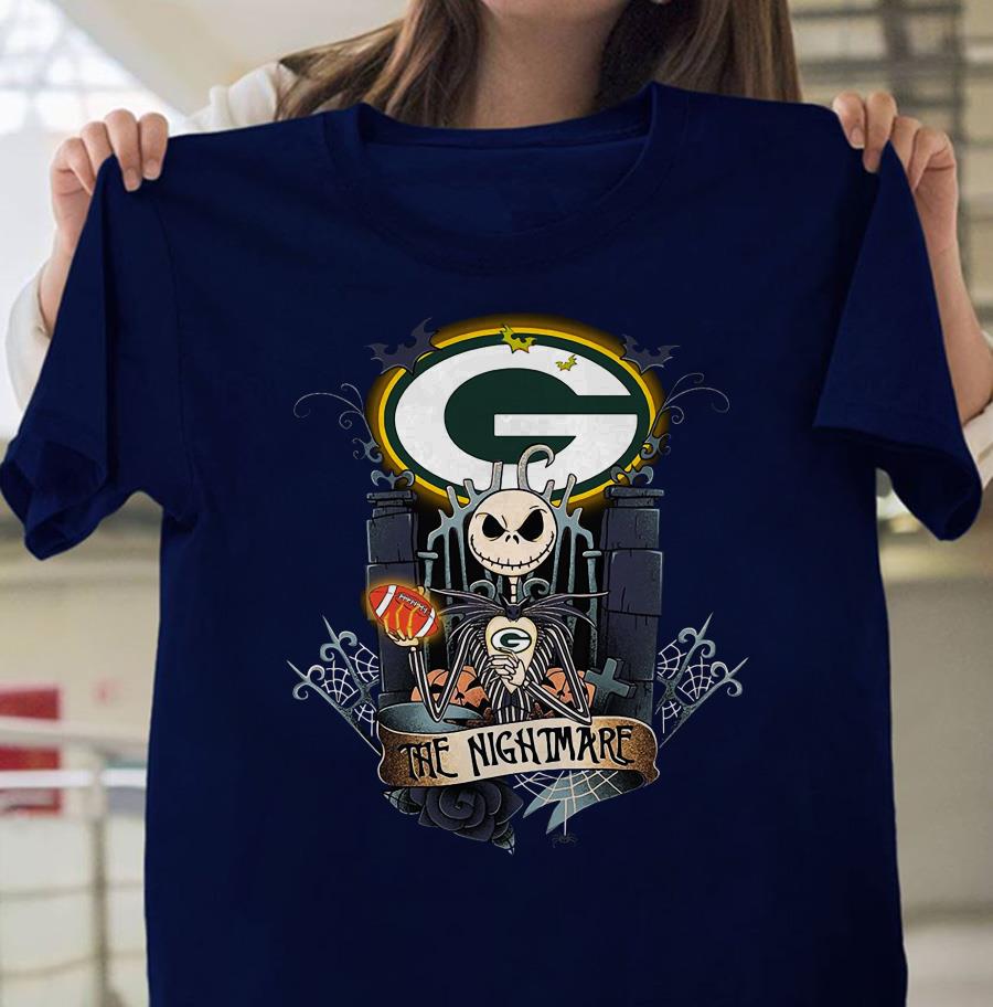 Jack skellington halloween Green Bay Packers fan shirt - Limotees