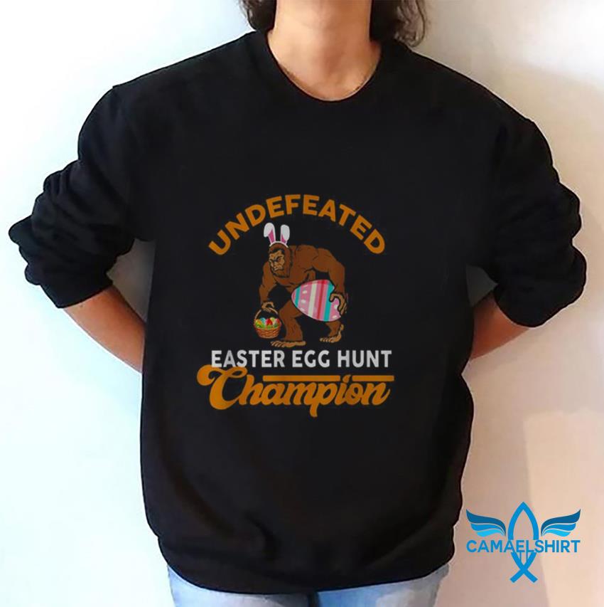Undefeated Easter Egg Hunt Champion Bigfoot Easter Shirt