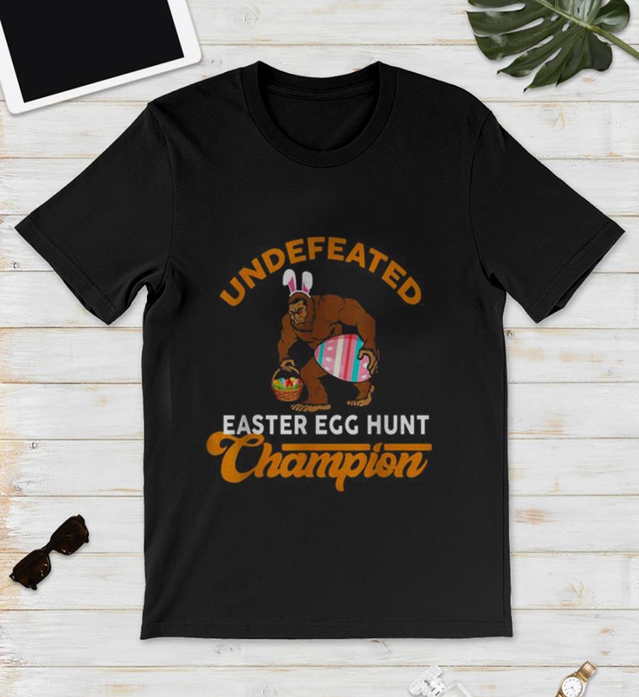 Undefeated Easter Egg Hunt Champion Bigfoot Easter Shirt