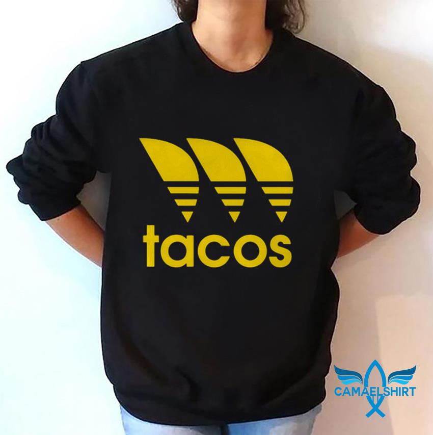 Voorschrijven Bijdragen trainer Tacos mashup Adidas logo t-shirt