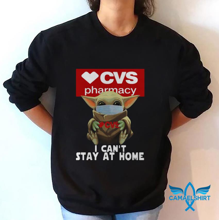 Baby Yoda CVS Pharmacy I cant stay at home t-shirt