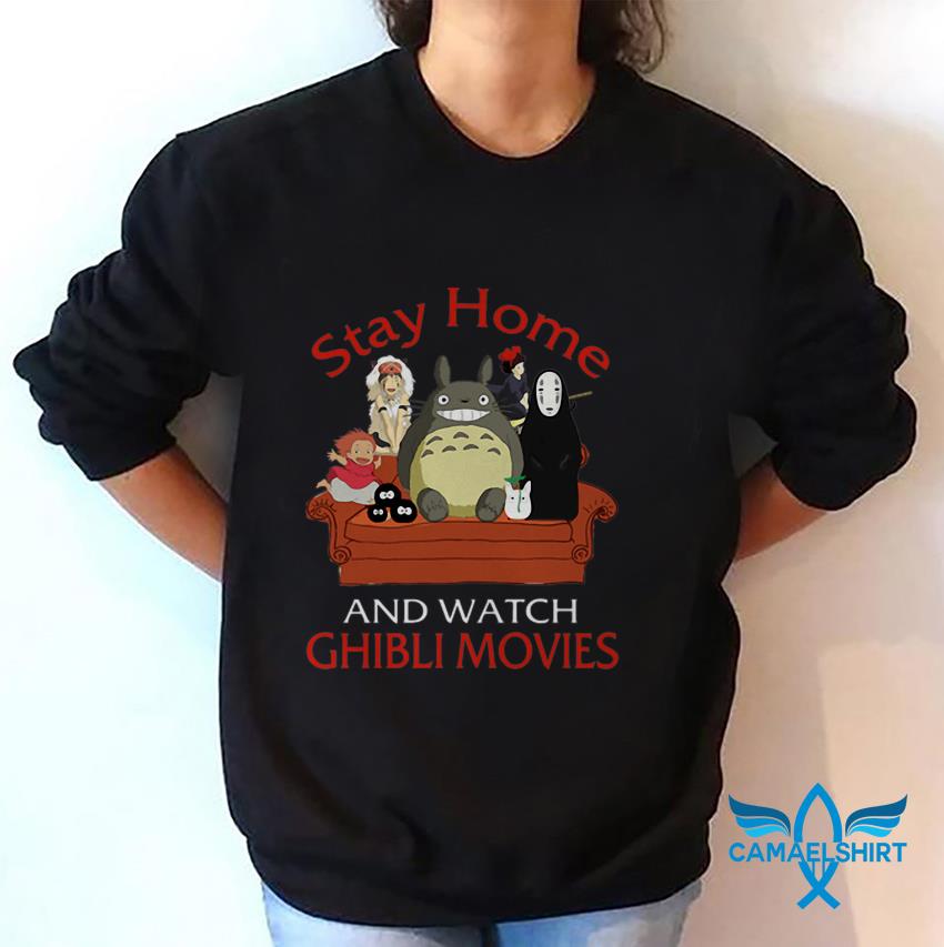Totoro Mononoke stay home and watch Ghibli movie t-shirt