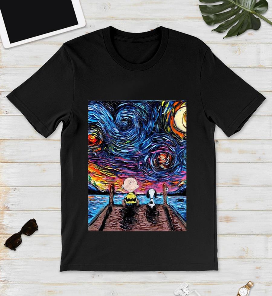 snoopy starry night t shirt