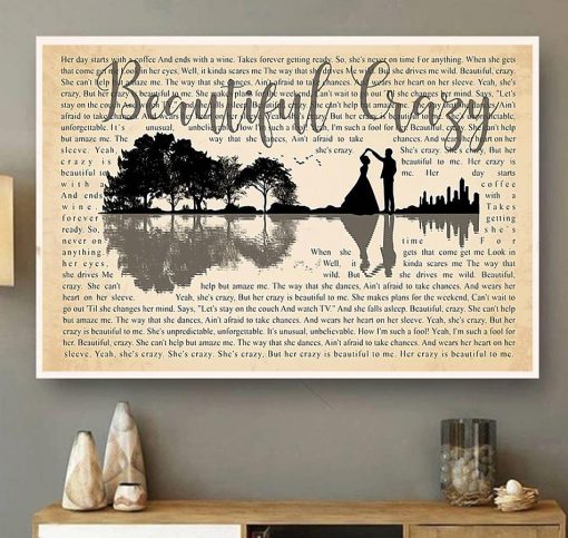 Beautiful Crazy Lyrics poster canvas Camaelshirt