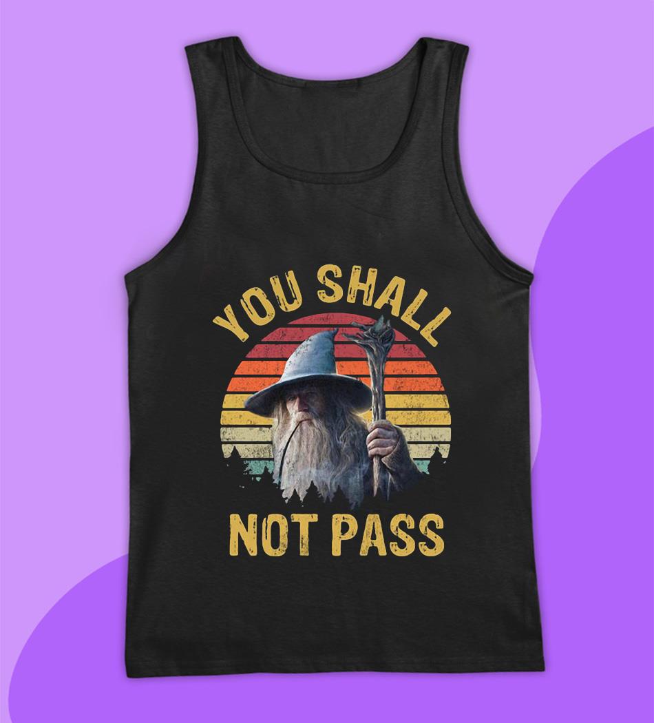 Gandalf Lord you shall not pass vintage t-shirt, image size:950x1050