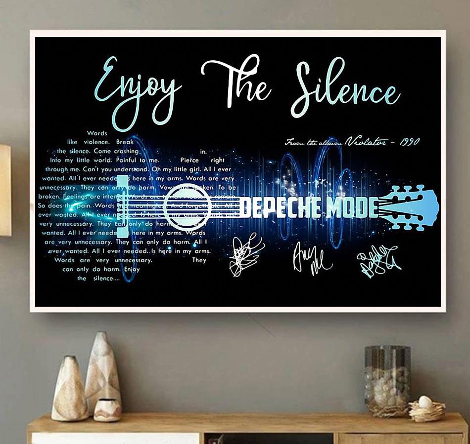 USA mistænksom omfatte Depeche Mode enjoy the silence lyrics poster canvas - Camaelshirt Trending  Tees