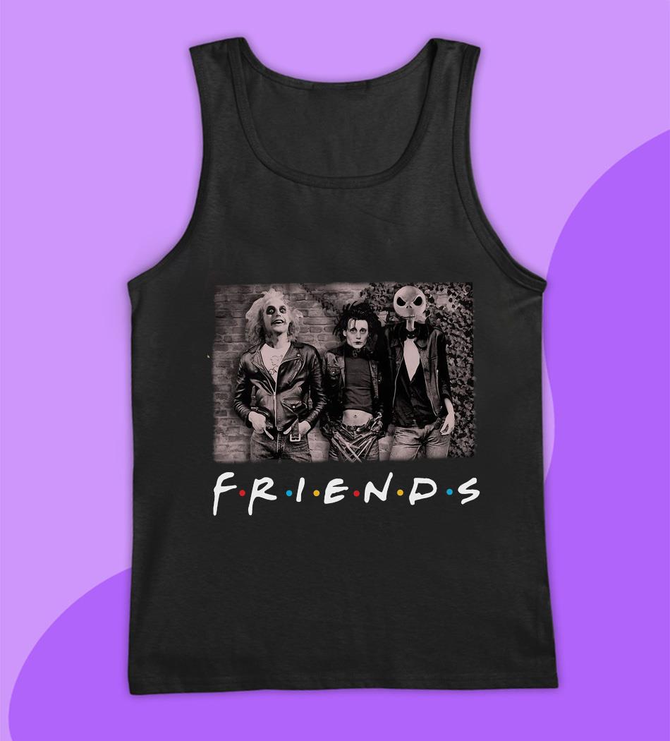 Jack Skellington Edward Tim Burton friends t shirt Camaelshirt