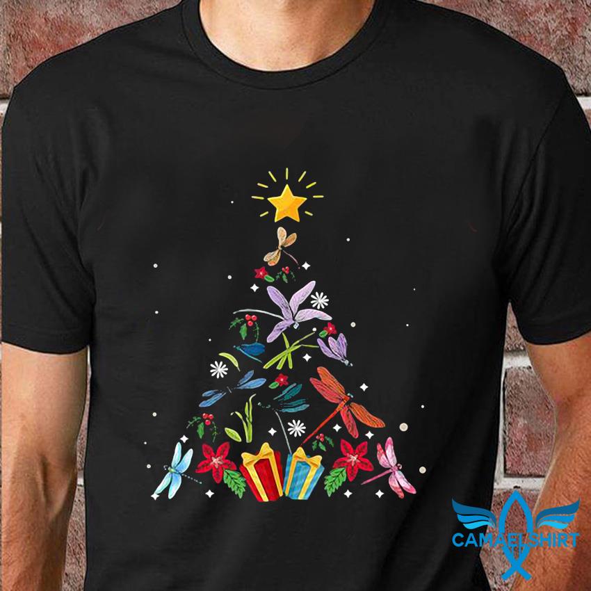 dragonfly christmas shirt