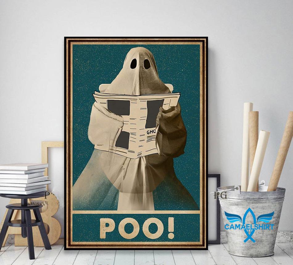 Poo ghost funny toilet poster - Camaelshirt Trending Tees, image size:950x860