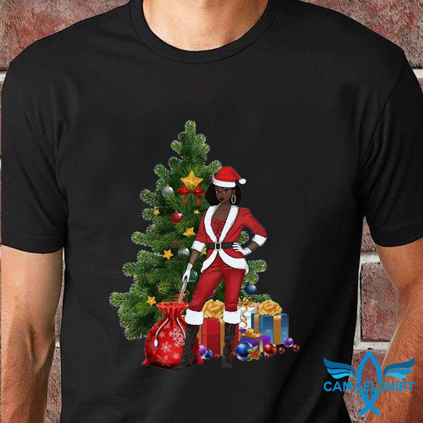 black santa t shirts