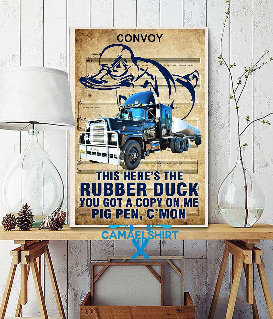 CONVOY Rubber Duck Mack Truck Wall Art