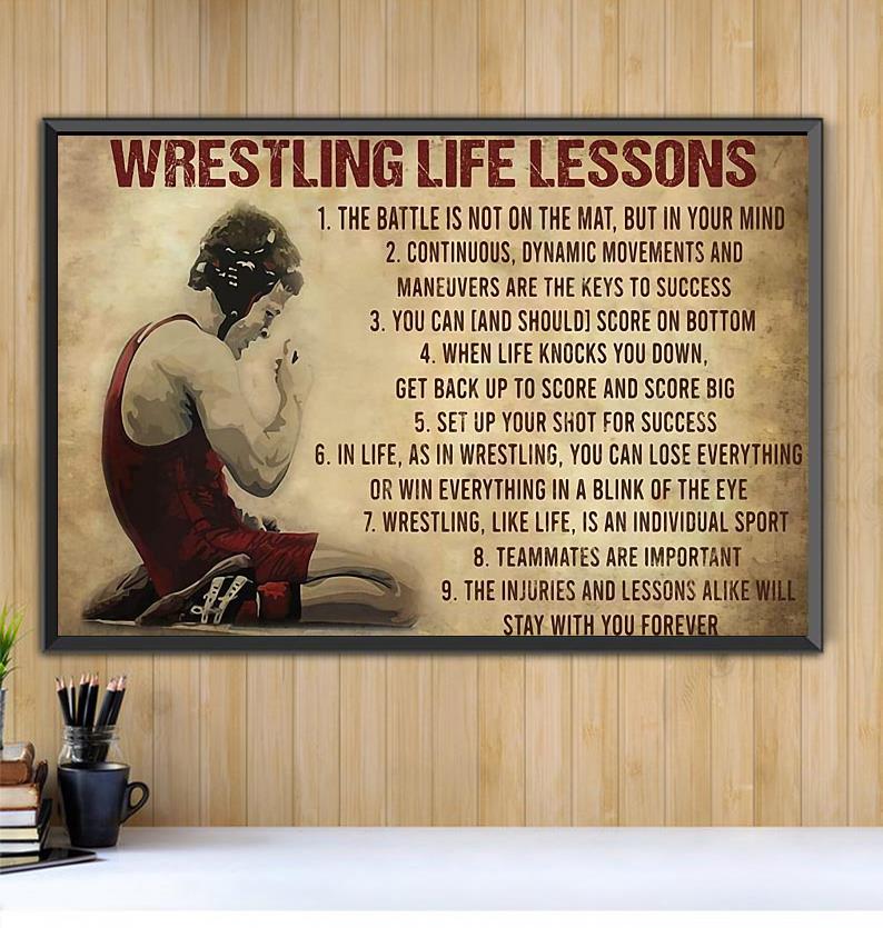 Wrestling Life Lessons poster canvas