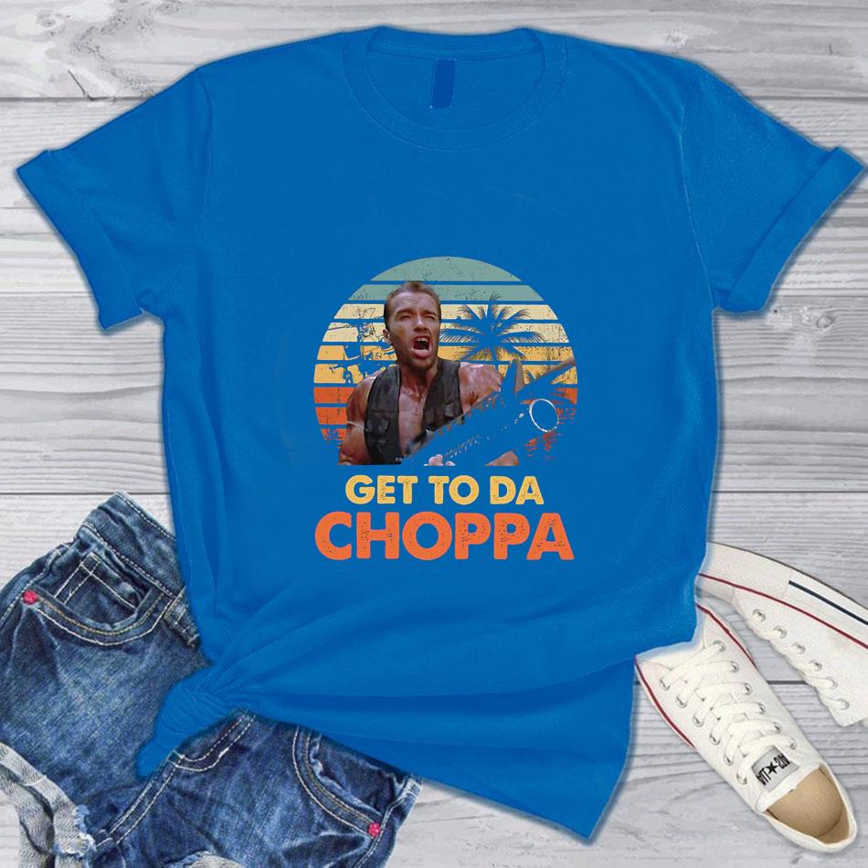 Get To Da Choppa Tshirt Vintage Tshirts Funny Movie Shirts Predator Shirt  Military Shirt